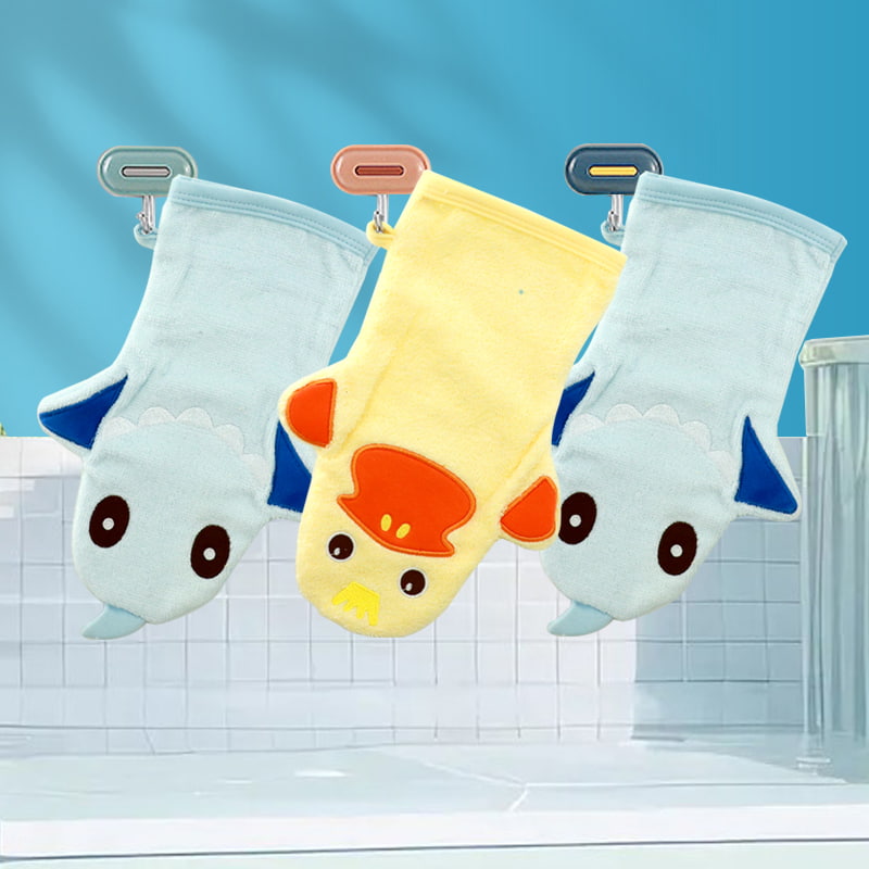 Полотенце для рук, подвесное утолщенное, впитывающее, быстросохнущее, нелиняющее, маленькое квадратное полотенце, детское полотенце с мультяшным рисунком, мягкое